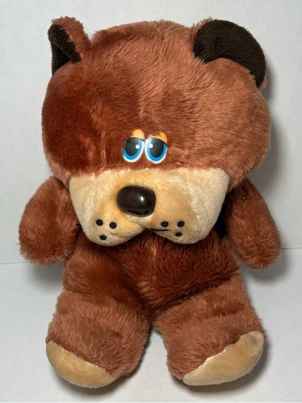 Vintage 80s Sad Sam Friends Honey Bear Plush Teddy Stuffed Animal